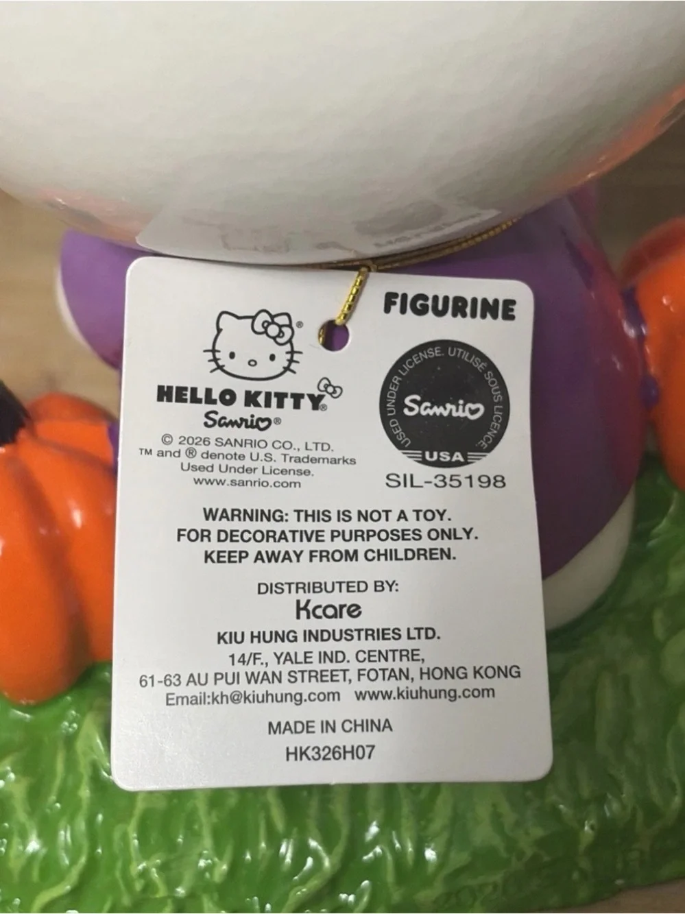 Sanrio Hello Kitty Halloween Figure in White, Purple & Orange